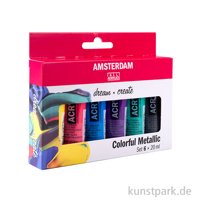 Artikelbild 1 des Artikels “Talens AMSTERDAM Acrylfarben Set mit 6 x 20 ml - Metallic Bunt “